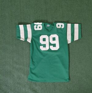 VINTAGE Philadelphia Eagles Themed #1 Dad Jersey Size Medium